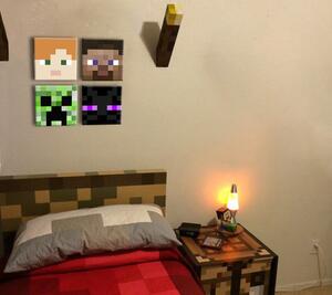 Minecraft vászonkép - a legjobb karakterek vásznon - Alex, Steve, Enderman, Creeper ()