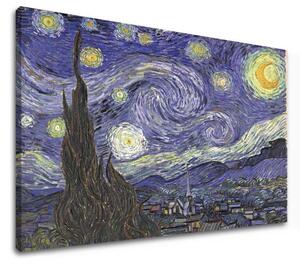 Vászonkép Vincent van Gogh - Csillagos éjszaka (reprodukcie)