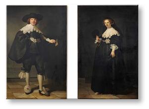 Vászonkép Rembrandt - Marten Soolmans és Oopjen Coppit portréji ()