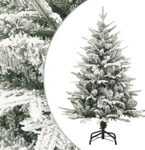 VidaXL PVC és PE műkarácsonyfa pelyhes hóval 120 cm
