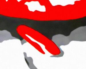 Kézzel festett vászonképek POP Art RED LIPS mund (POP ART)