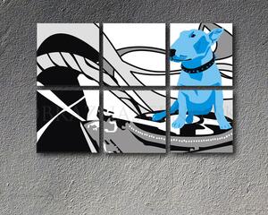 Kézzel festett vászonképek POP Art Dog and DJÂ´S dd (POP ART)