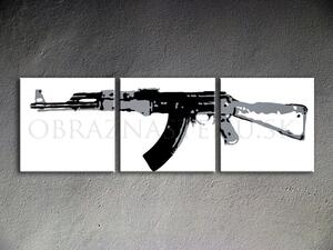 Kézzel festett vászonképek POP Art Kalashnikov ka (pop art)