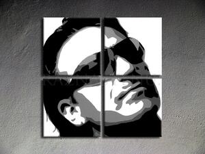 Kézzel festett vászonképek POP Art Bono-U2 bono2 (POP ART)