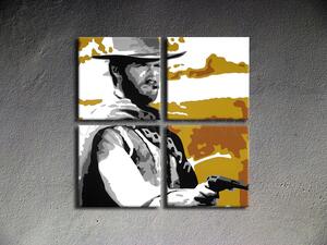 Kézzel festett vászonképek POP Art Clint Eastwood ce3 (POP)