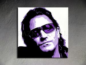 Kézzel festett vászonképek POP Art Bono-U2 bono3 (POP ART)