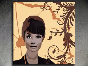 Kézzel festett vászonképek POP Art Audrey Hepburn ah7 (POP)