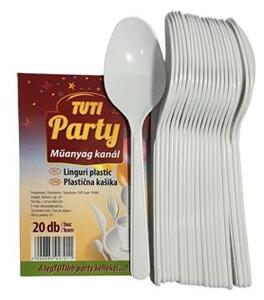 Műanyag kanál, 20 db, TUTI Party (KHMU142)