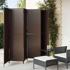 VidaXL Polyrattan Térelválasztó - Barna - 6 Panel - 294x180cm