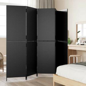 VidaXL Polyrattan Térelválasztó - Fekete - 5 Panél - 245x180cm