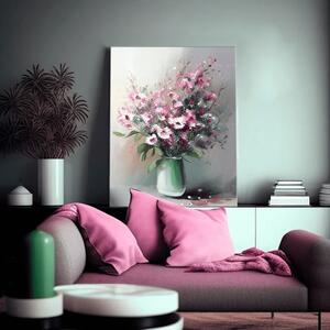 Design dekoráció vásznon Virágos fantázia egy vázában