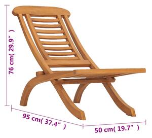 VidaXL összecsukható tömör tíkfa kerti szék