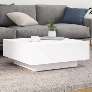 VidaXL LED Dohányzóasztal - Fehér - 80x80 cm