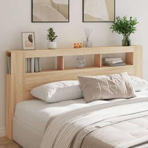 VidaXL sonoma-tölgy színű szerelt fa LED-es fejtámla 200x18,5x103,5 cm