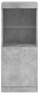 VidaXL LED-es Tálalószekrény - Betonszürke - 41x37x100 cm
