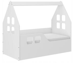 Házikó gyerekágy 140 x 70 cm fehér - balos