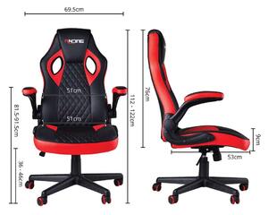 Racing BGEU-A136 Gamer szék #fekete-piros