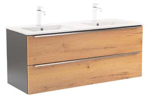 Vario Trim Fürdőszobabútor - 120 cm, Antracit-Tölgy