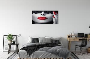 Canvas képek Vörös ajkak nő 100x50 cm