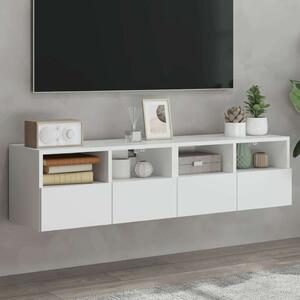 VidaXL 2 db fehér szerelt fa fali TV-szekrény 60 x 30 x 30 cm