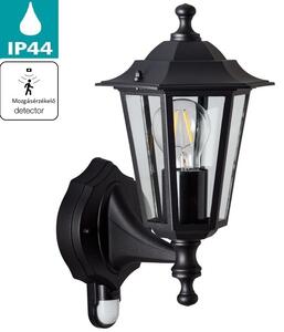 CARLEEN mozgásérzékelős kültéri fali lámpa, E27; IP44-Fekete - Brilliant-91019A06