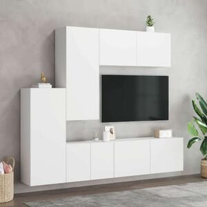 VidaXL 5 darab fehér szerelt fa falra szerelhető TV-bútor