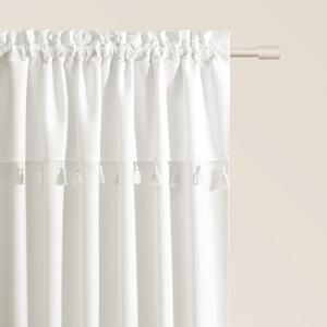 Astoria Sötétítő függöny rojtokkal ráncolószalaggal fehér 140 x 250 cm
