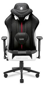 Kido by Diablo X-Player 2.0 szövet gamer szék gyerekeknek fehér-fekete