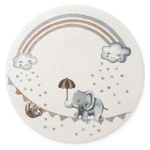 Krémszínű gyerek szőnyeg ø160 cm Walk like an Elephant Rainbow – Villeroy&Boch