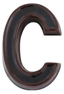 Kerámia házszám "C" betű barna 12cm