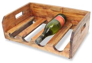 VidaXL 4 db újrahasznosított fa bortartó állvány 16 palackhoz