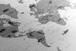 Parafakép térkép álatokkal fekete fehérben