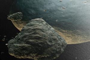Kép meteorit bolygó közelében