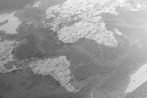 Kép stílusos fekete fehér világ térkép