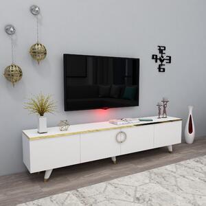 TV-állvány Luxia - White, Gold