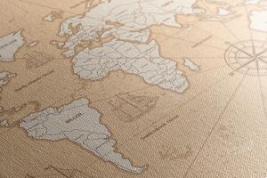 Parafa kép érdekes bézs világ térkép