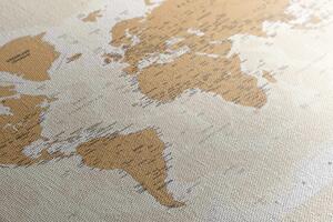 Parafa kép világ térkép vintage kivitelben