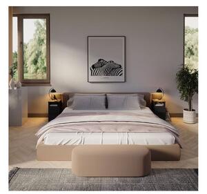 Vicco Monty 2 fiókos éjjeliszekrény szett, 2 db, fekete, 25x59 cm