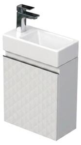 SAT Cube Way fürdőszobai szekrény mosdóval 40x47,5x20 cm fehér matt CUBE3D40DLB
