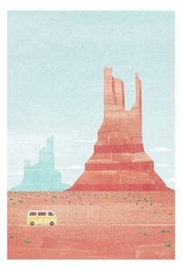 Poszter 30x40 cm Monument Valley - Travelposter