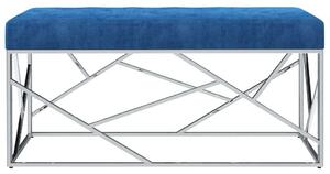 VidaXL kék bársonyszövetű rozsdamentes acélpad 97 cm