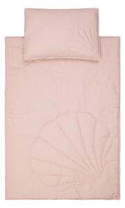 Rózsaszín len ágynemű szett Powder Pink - Moi Mili