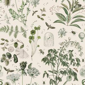 Tapéta nem szőtt anyagból 100 cm x 280 cm Green Botanical Stories – Dekornik