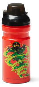Ninjago piros kulacs fekete kupakkal, 390 ml - LEGO®