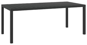 Fekete alumínium és WPC kerti asztal 185 x 90 x 74 cm