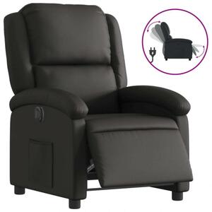 VidaXL Elektromos Relax Fotel - Fekete Valódi Bőr