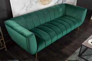 Design ülőgarnitúra Nikolai 225 cm smaragdzöld