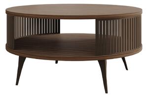 Dohányzóasztal Sordore 129, Laminált forgácslap, Fém, 44cm, Dió, Barna