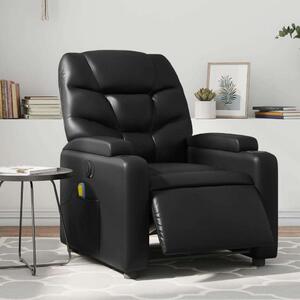 VidaXL fekete műbőr elektromos dönthető masszázsfotel