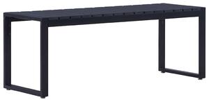 Fekete polisztirol lemez kerti pad 120,5 cm